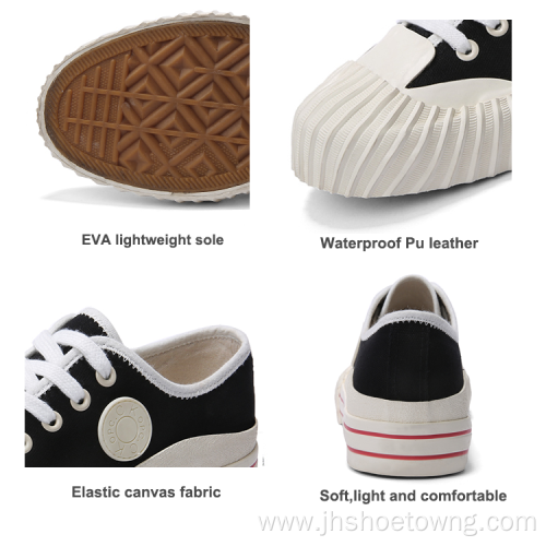 Men Casual White low top canvas shoes
